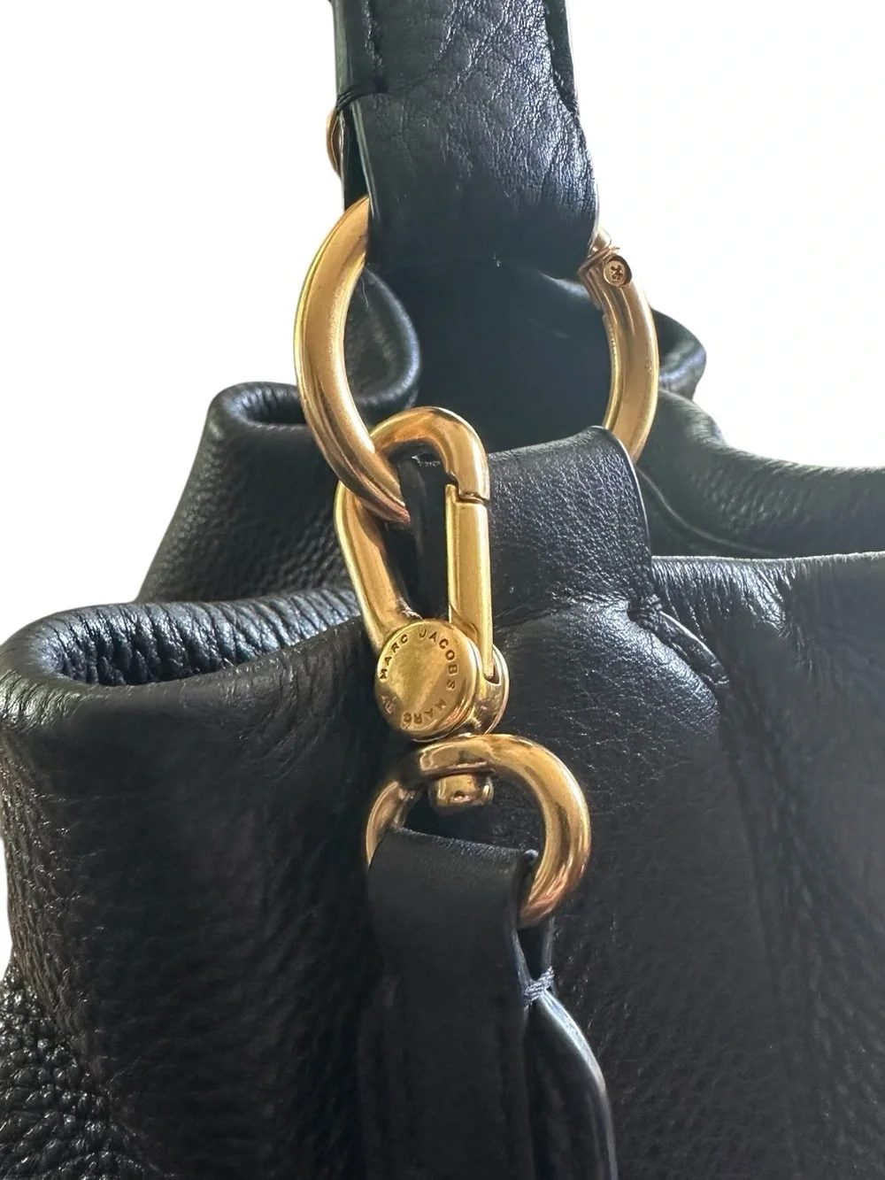 Marc by Marc Jacobs Q Workwear Hobo Black Pebbled Leather Shoulder Bag